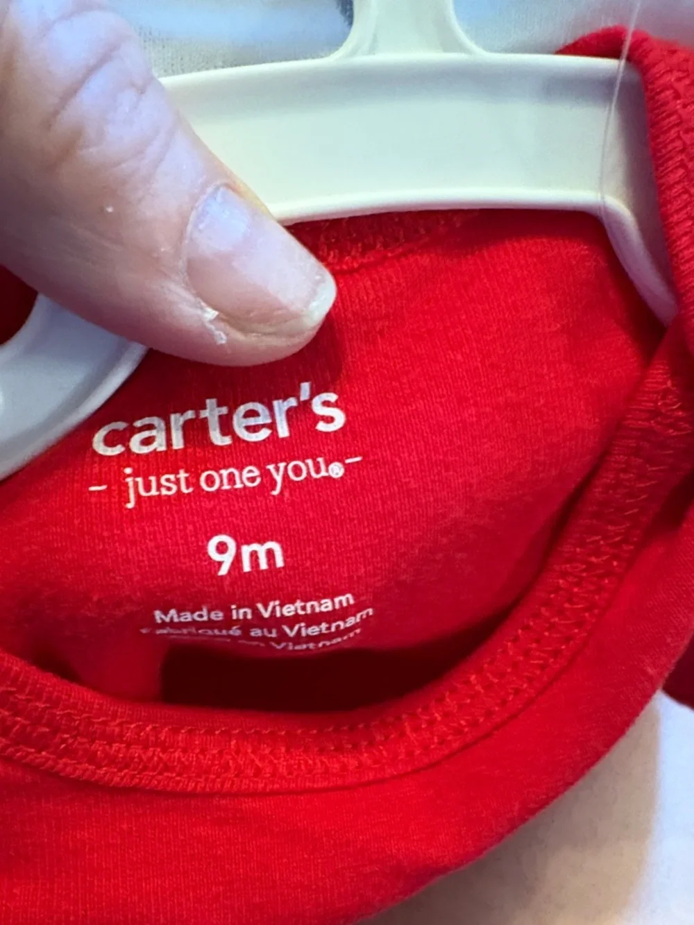 Carter's Red Infant onesie